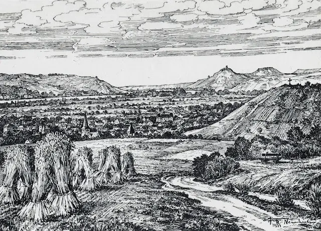 Rheinbreitbach mit Blick auf den Drachenfels